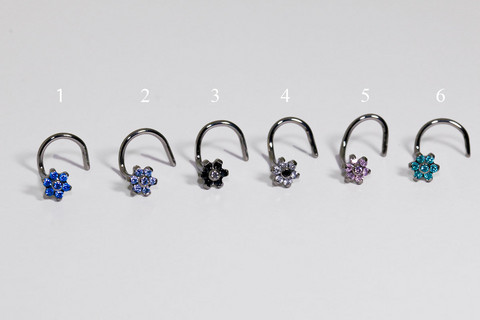 Flower nostril screw