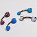 Prong-set opal navel curve