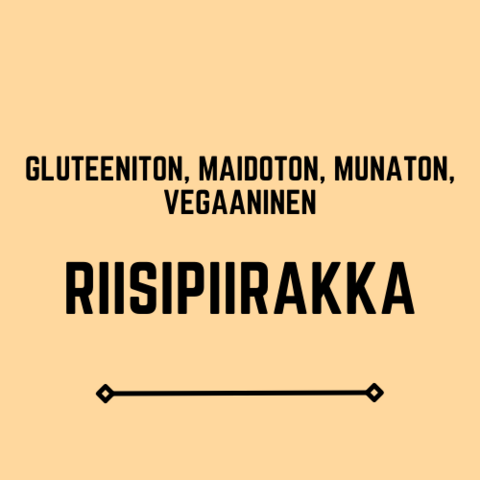 Riisipiirakka (G, KM, M, Ve) Gluteeniton Ilona