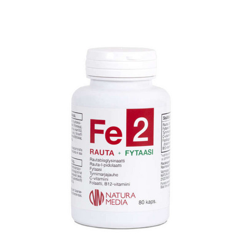 Fe2 rauta + fytaasi, Natura Media, 80 kaps