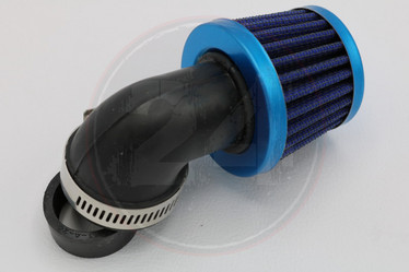 Ilmansuodatin, Power filter 28/35mm sininen 90° kulmalla