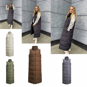 Martha du Chateau Extra pitkä puffer liivi viidessä värissä