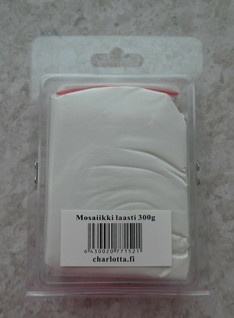 Mosaiikkilaasti valkoinen 300g