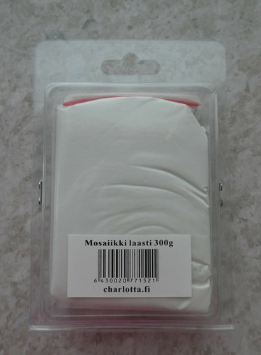 Mosaiikkilaasti valkoinen 300g