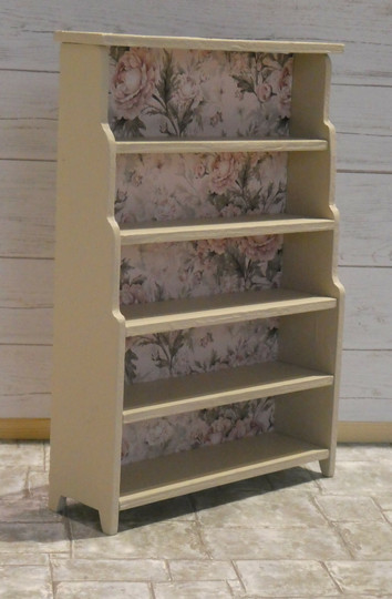Korkea keittiöhylly 1:12, beige