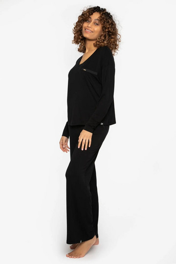 Bamboo Loungewear Set In Black