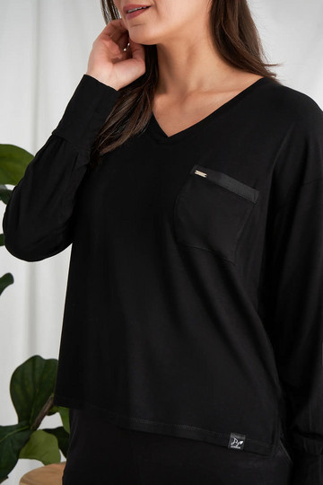 Bamboo Loungewear Set In Black