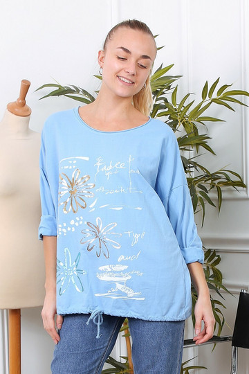 Pusero Sandy, puuvilla blue