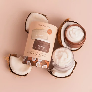 Coconut Vanilla Body Scrub + Body Butter lahjasetti