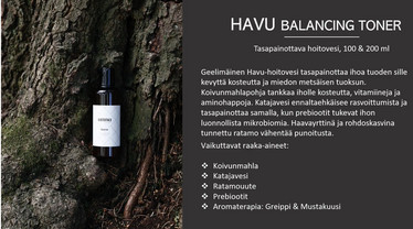 Unna Nordic Hoitovesi, HAVU Balancing Toner  100 ml