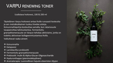 Unna Nordic Hoitovesi, VARPU Renewing Toner 100 ml