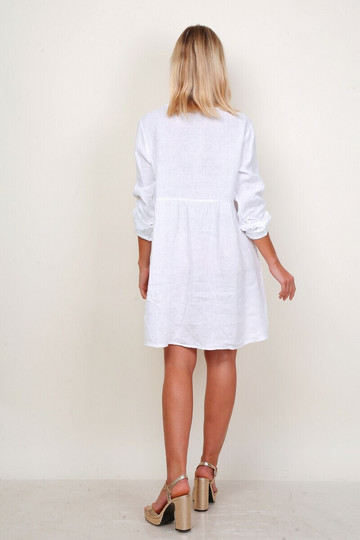 Angelina pellavamekko Off White