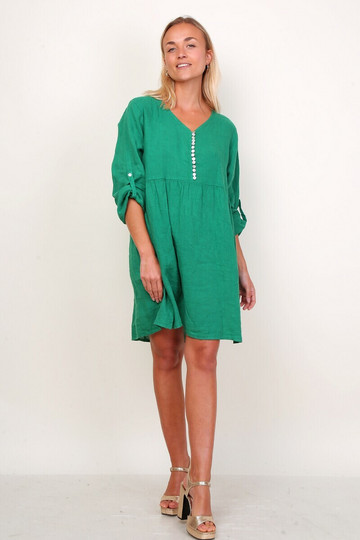 Angelina pellavamekko  Green