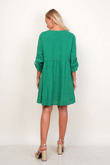 Angelina pellavamekko  Green
