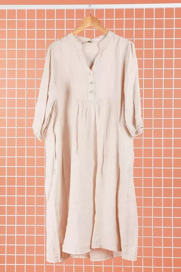 Katariina pellavamekko beige