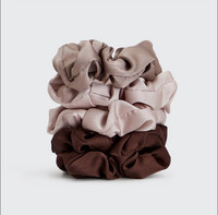 Satin Scrunchies 5-pack - Cameo