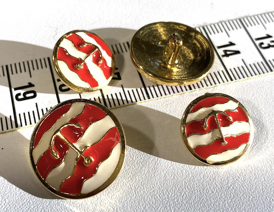 Ankkurinappi punainen 21 mm