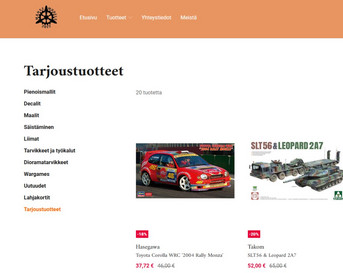 Tarjoustuotteita tarjolla