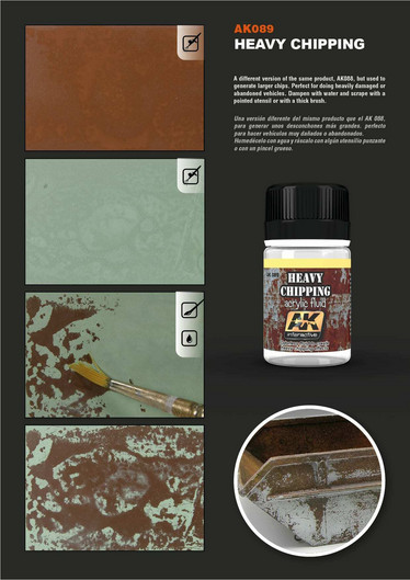 Heavy Chipping Effects Acrylic Fluid