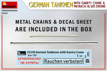 GERMAN TANKMEN WITH GANTRY CRANE & MAYBACH HL 120 ENGINE