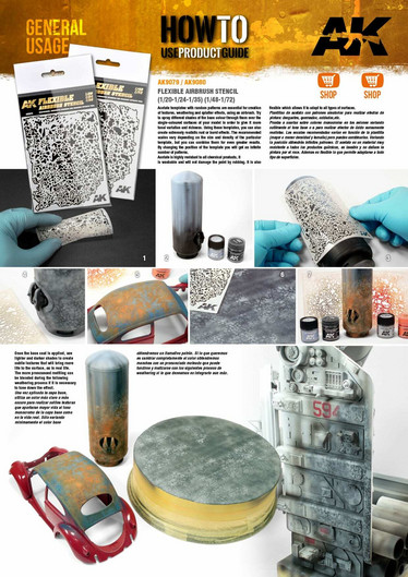 FLEXIBLE AIRBRUSH STENCIL 1/48 – 1/72