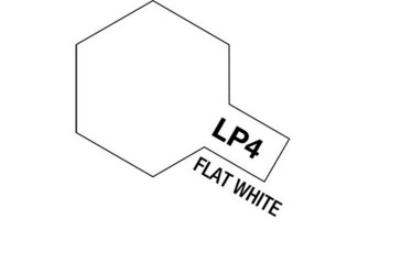 TAMIYA LACQUER PAINT LP-4 FLAT WHITE (FLAT)
