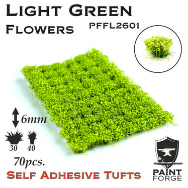 Light Green Flowers 6 mm