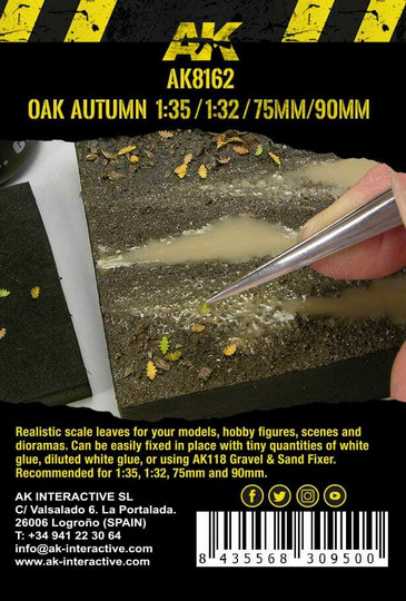 OAK AUTUMN LEAVES 1:35 / 1:32 / 75mm / 90mm (7gr. Bag)