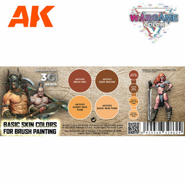 WARGAME COLOR SET. BASIC SKIN COLORS.