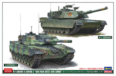 M-1 ABRAMS & LEOPARD 2 “NATO MAIN BATTLE TANK COMBO” (2 kits in the box)