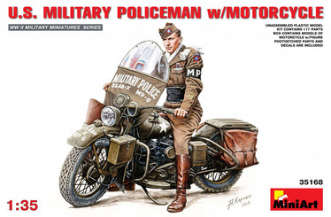 U.S. MILITARY POLICEMAN w/MOTORCYCLE