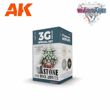 WARGAME COLOR SET. STONE AND ROCK EFFECTS.