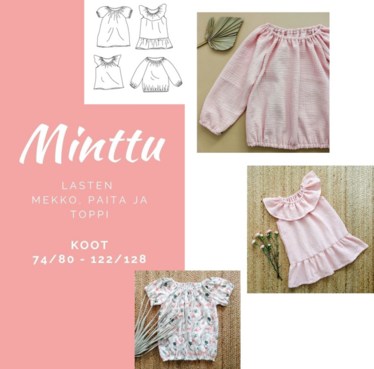 Minttu paperikaava koot 74/80 - 122/128