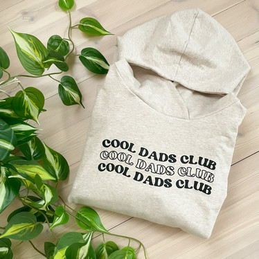 Silityskuva teksti: Cool dads club, eri värejä
