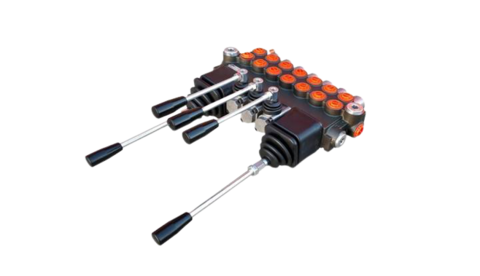 Hydrauliikkaventtiili 50 litraa 7-karaa 2 toimiset karat 2x joystick