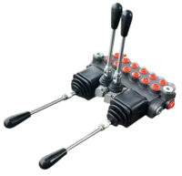 Hydrauliikkaventtiili 80 litraa 6-karaa 2 toimiset karat 2x joystick
