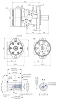 Hydraulimoottori OMR 50cm3 akseli SHD SAE 6B