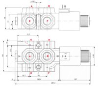 6/2 venttiili Walvoil 140 l/min 12V