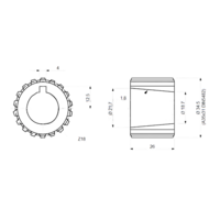 Booriholkki 3-Sarjan pumpulle DIN 5482