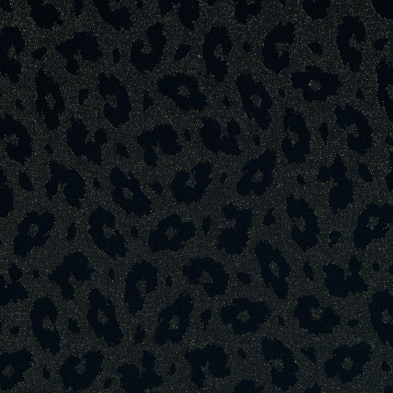 Jacquard leopardi  - NAVY