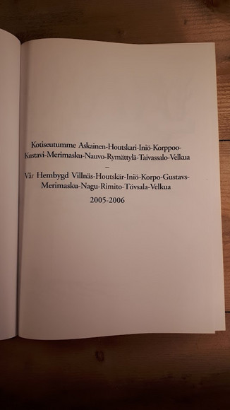 Kirja, Kotiseutumme - Vår Hembygd 2005-2006