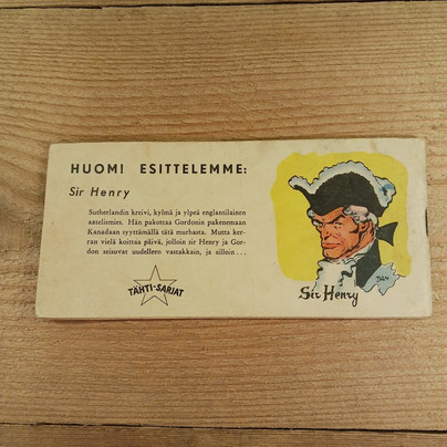 Sarjakuva, Gordon Jim, Verikosto, nro 1/1953