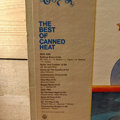 LP-levy, Canned Heat, Cook Book
