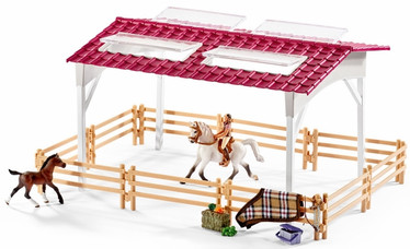 Schleich 42344 Hevostalli tarvikkeineen, valk. – 