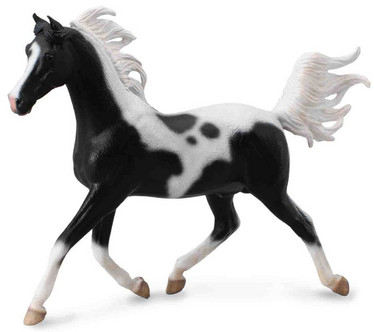 CollectA 89462 Arabialainen täysverinen, musta-valk deluxe 22 cm laatikossa