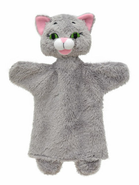 Käsinukke 24601c Kissa, harmaa