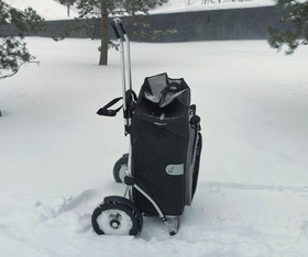 Talvella isopyöräinen kärry on paras