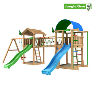 Jungle Gym Leikkiuniversumi 7, kokonaisuus sisältäen liukumäet