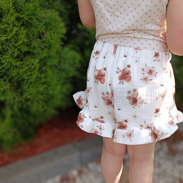 Double gauze: Delicate Flowers