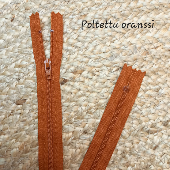 YKK Umpivetoketju 50 cm Poltettu Oranssi